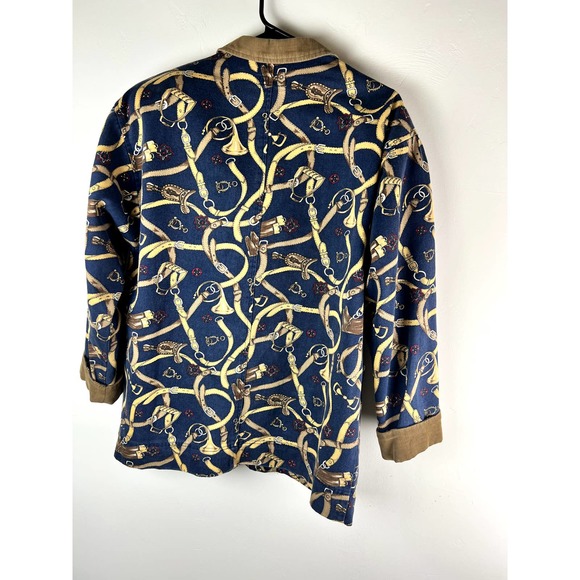 Talbot Equestrian print jacket Size Medium - Picture 6 of 6